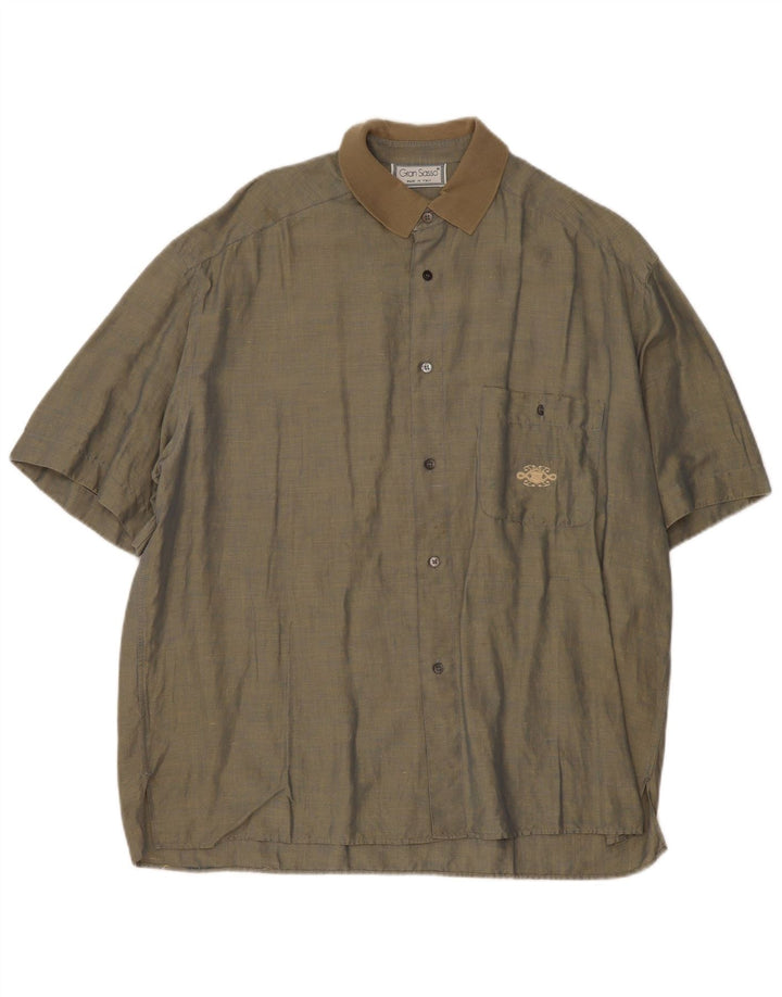 Gran Sasso Herren Kurzarmhemd XL Khaki