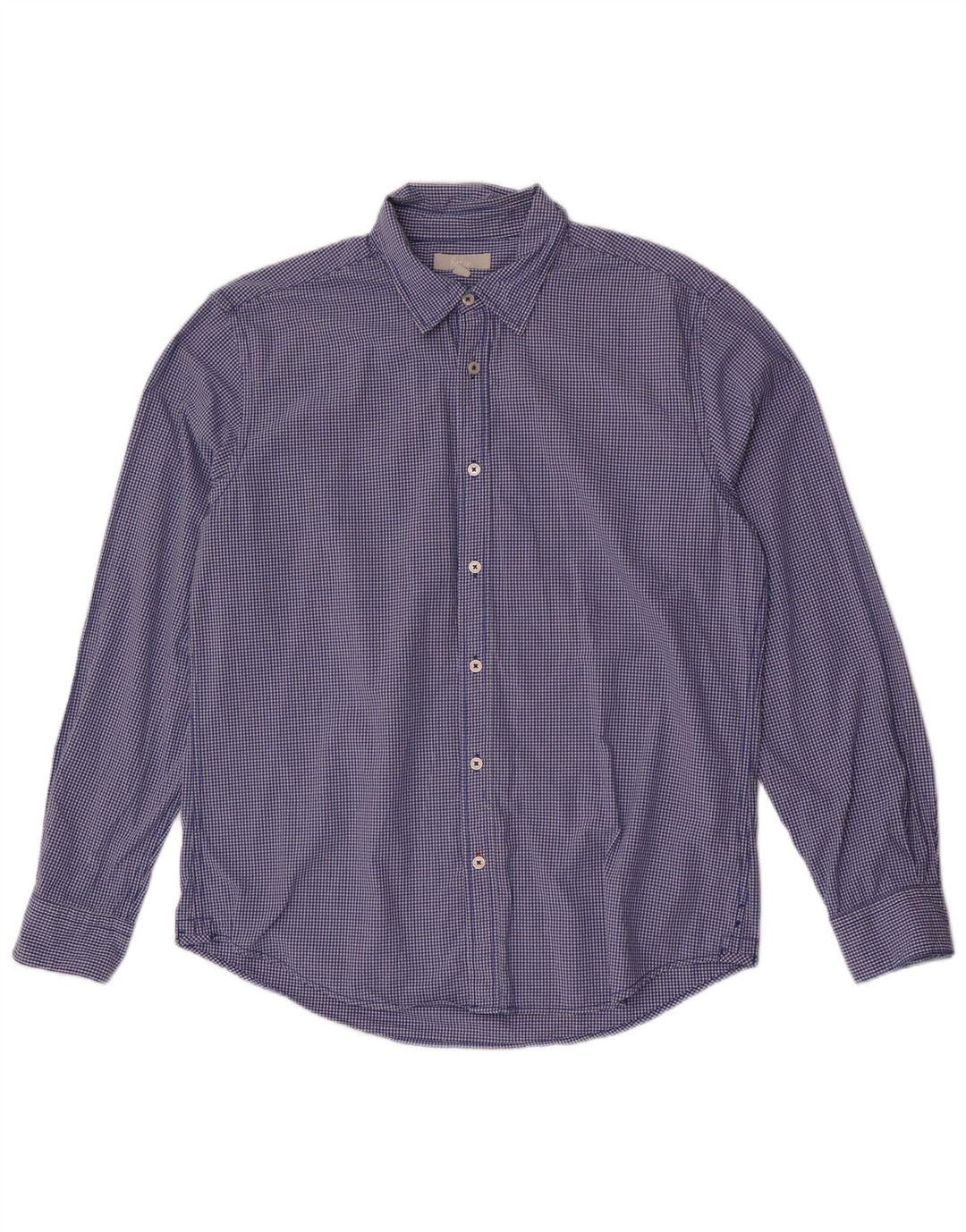 Boden Herren-Slim-Fit-Hemd, große blaue Gingham-Baumwolle