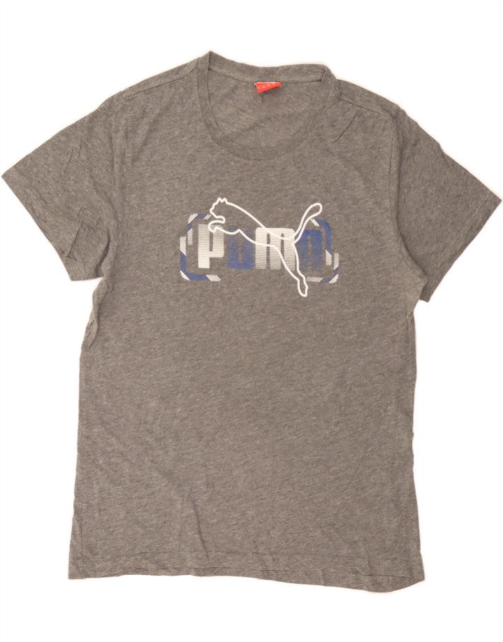PUMA Mens Graphic T-Shirt Top Large Grey Vintage Puma and Second-Hand Puma from Messina Hembry 