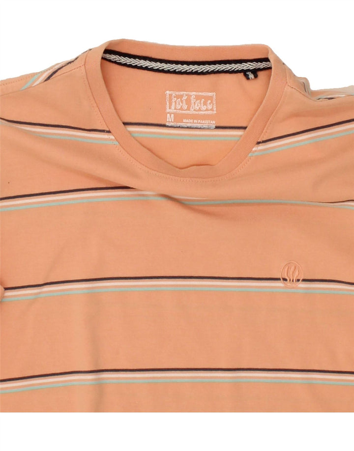FAT FACE Womens T-Shirt Top UK 14 Medium Orange Striped Cotton Vintage Fat Face and Second-Hand Fat Face from Messina Hembry 