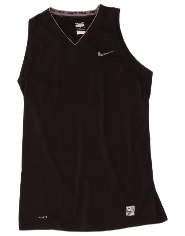 Nike Damen Weste Top UK 12 Medium Schwarz