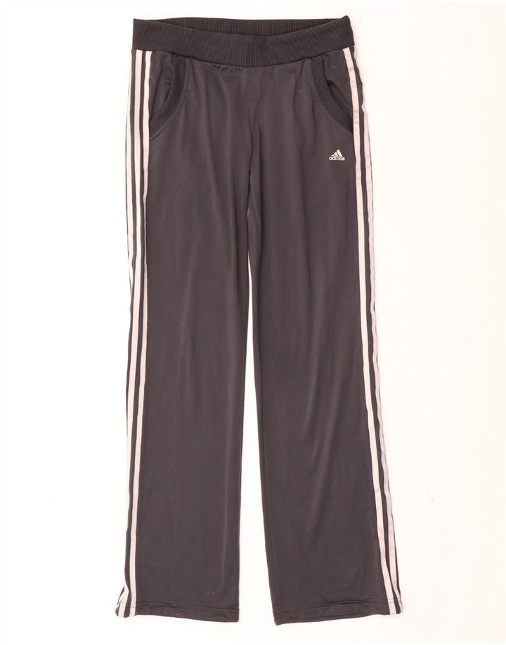 ADIDAS Damen Trainingshose UK 12 Mittelgraues Polyester