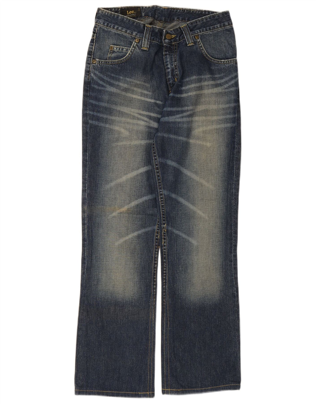 LEE Damen Felton Flared Jeans W29 L29 Blaue Baumwolle