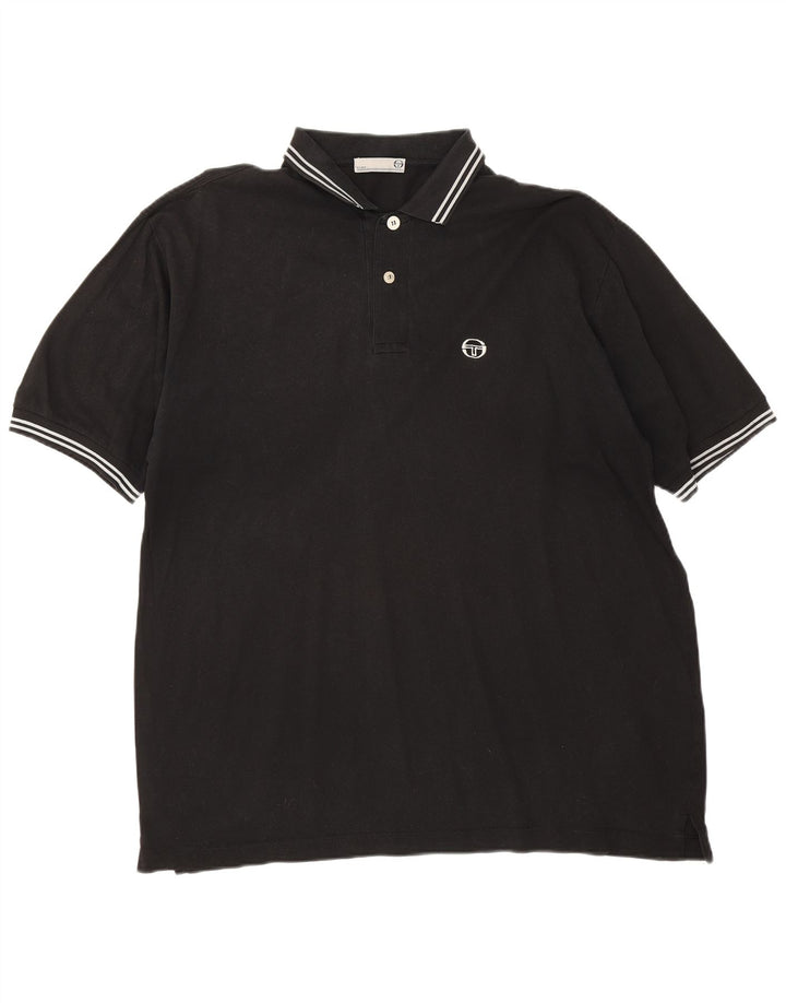 Sergio Tacchini Herren Poloshirt 2XL Schwarz
