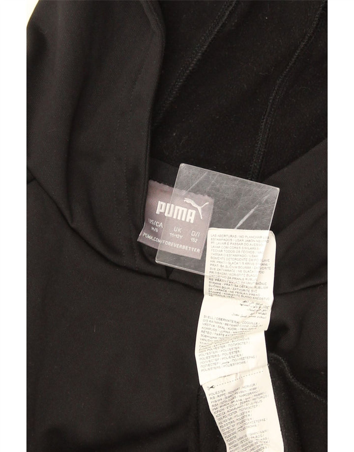 Puma Jungen Kapuzenpullover 11–12 Jahre, schwarzes Polyester