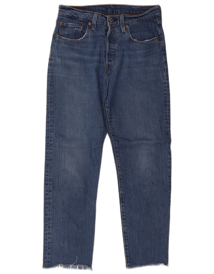 Levi's Damen 501 Straight Jeans W27 L26 Blaue Baumwolle