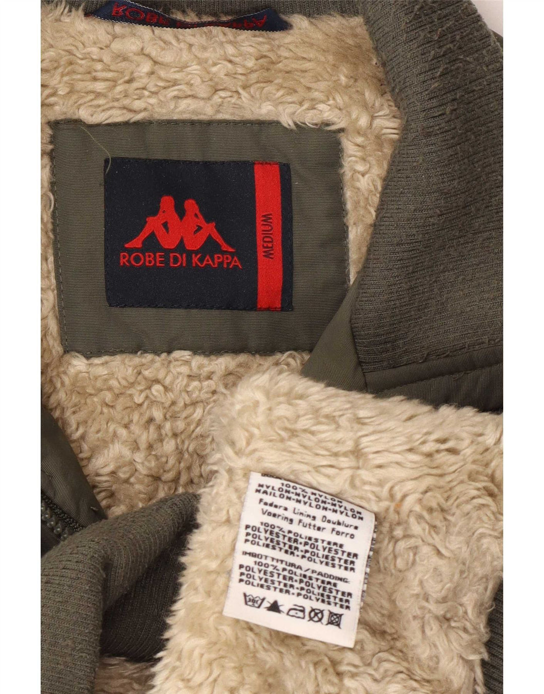 Kappa Herren Sherpa Bomberjacke UK 38 Medium Khaki Nylon