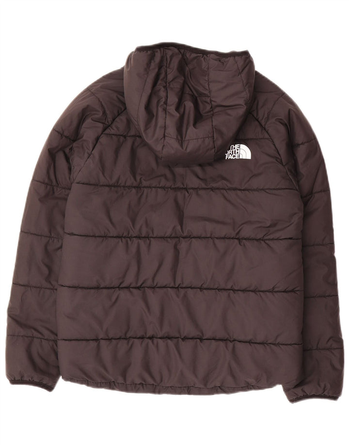 THE NORTH FACE Wattierte Jacke mit Kapuze für Mädchen, 9–10 Jahre, Mittelschwarz
