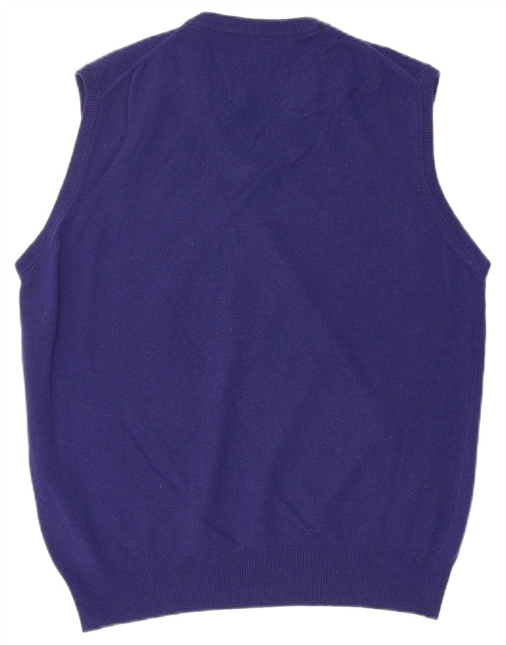 Marina Yachting Herren-Weste, Tanktop, groß, blaue Schurwolle