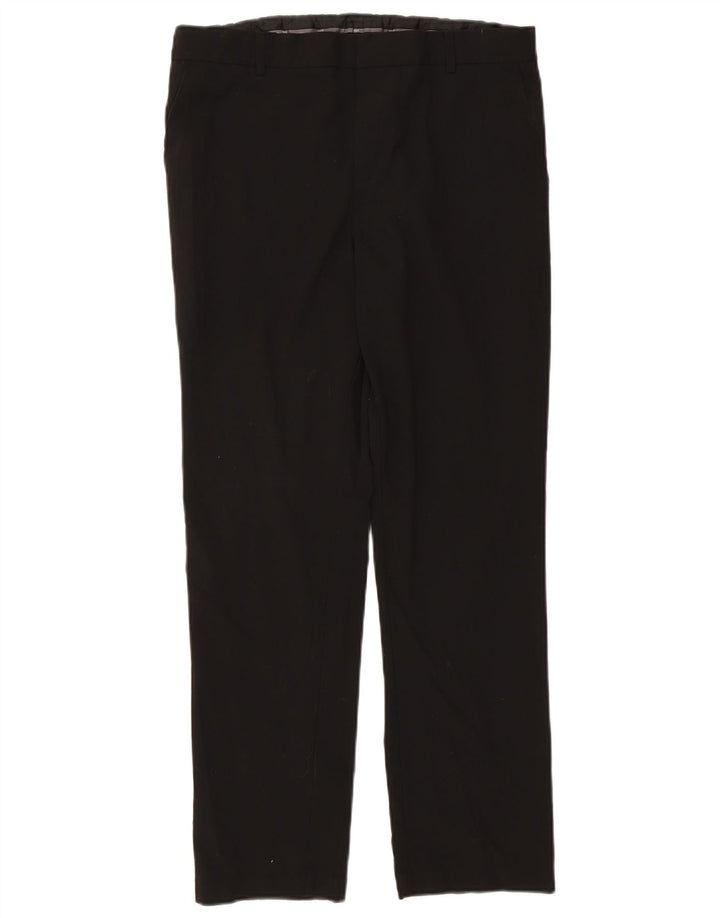 Marks & Spencer Herren-Anzughose mit gerader Passform, W34, L29, Schwarz
