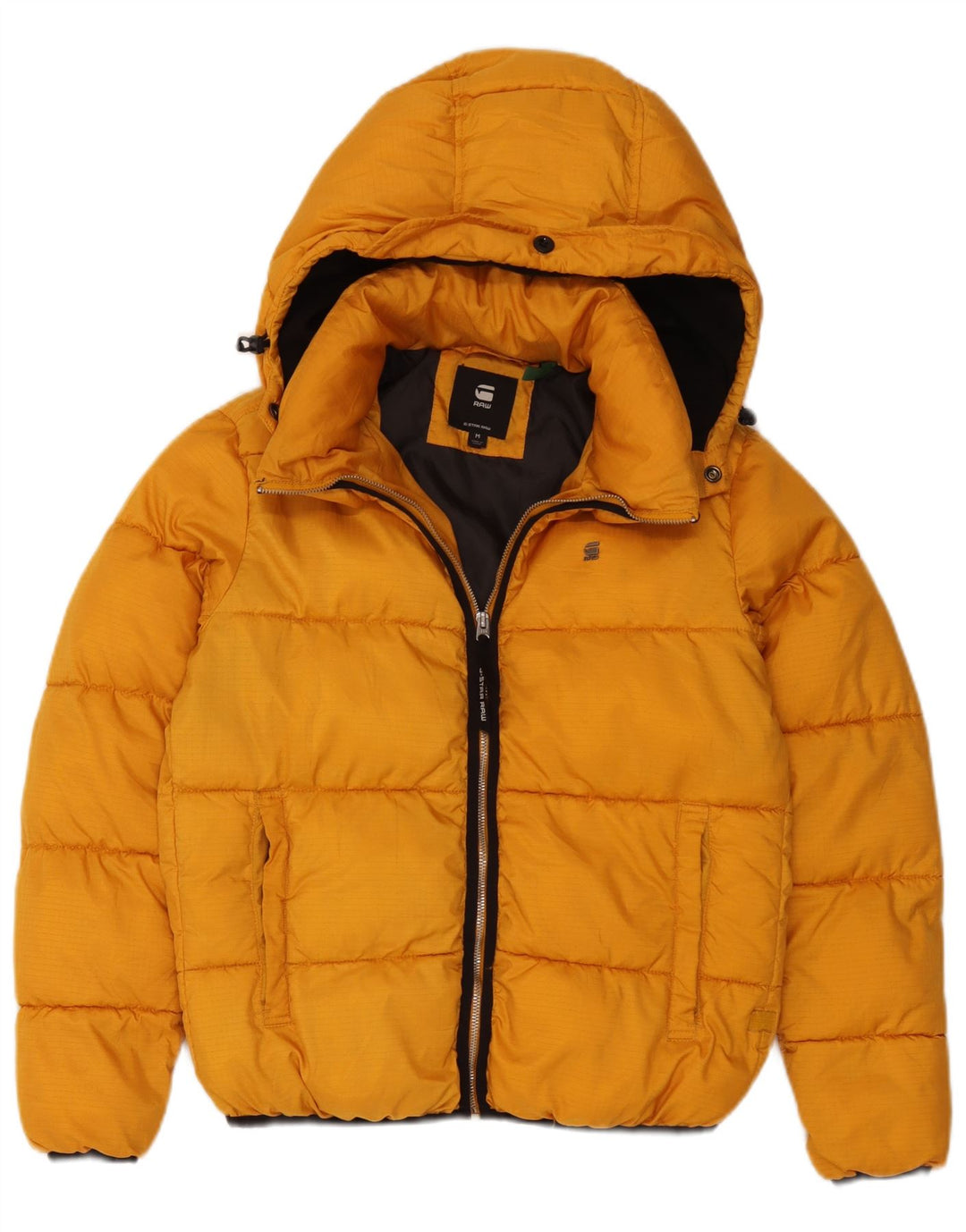G-Star Wattierte Damenjacke mit Kapuze, UK 14, Mittelgelb, Polyester