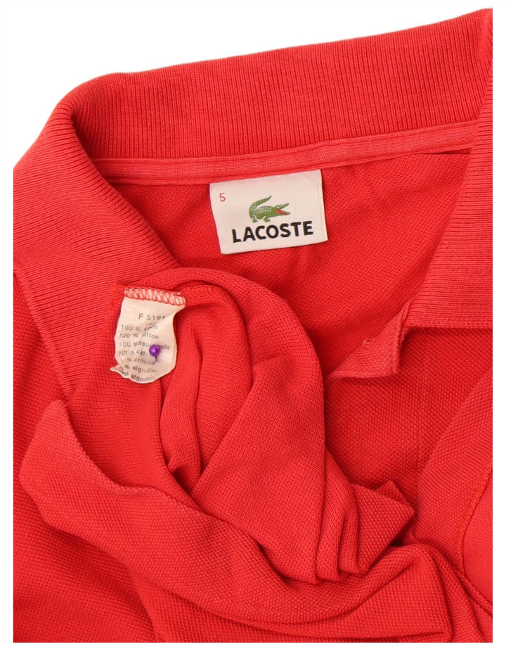 Lacoste Herren-Poloshirt, Größe 5, große rote Baumwolle