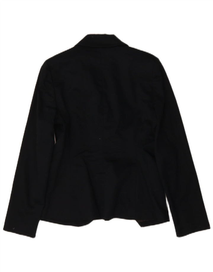 Gap Damen-Blazerjacke mit 1 Knopf, US 6, mittelmarineblaue Baumwolle