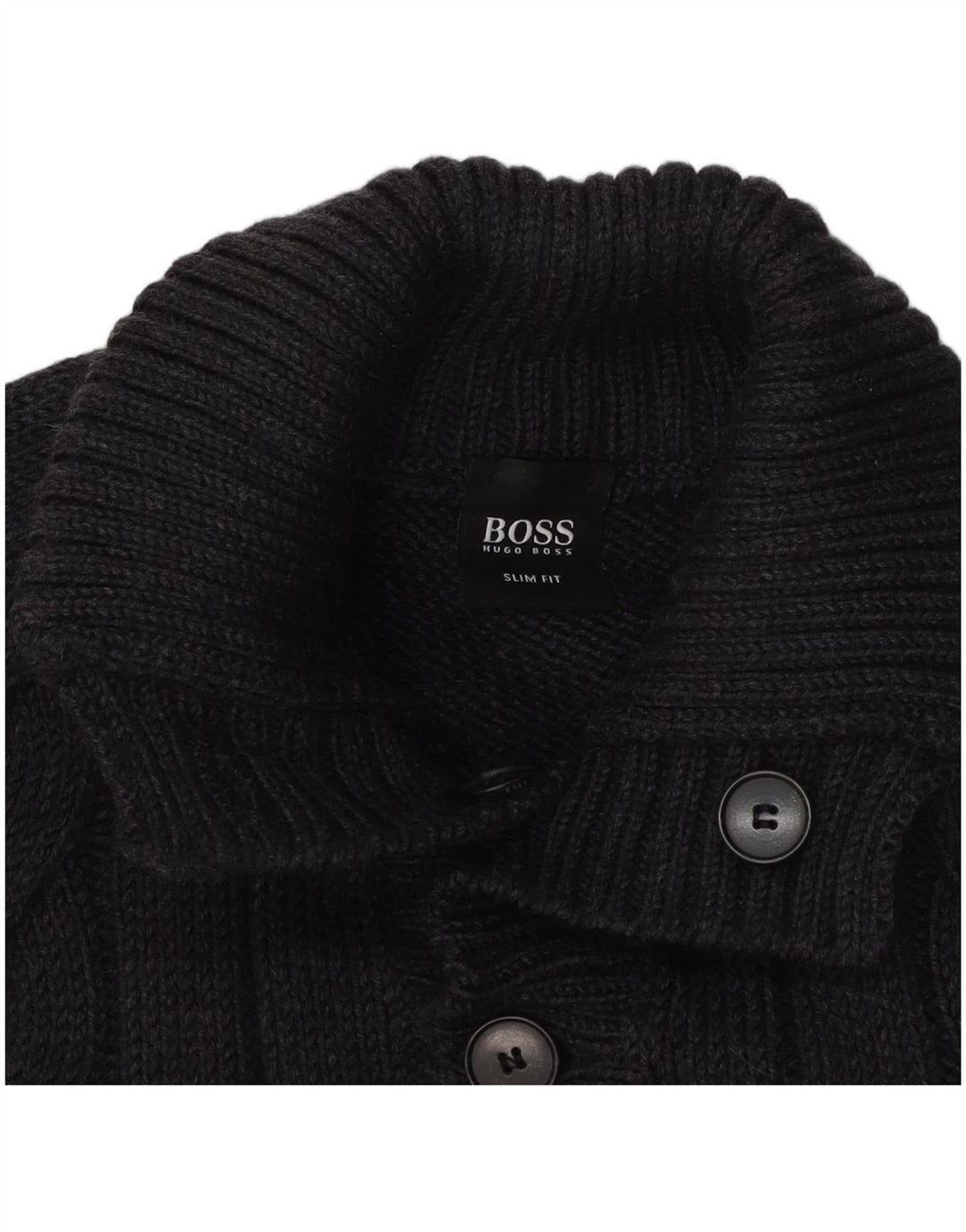 Hugo Boss Herren Slim Fit Knopfhalspullover Pullover XL Grau