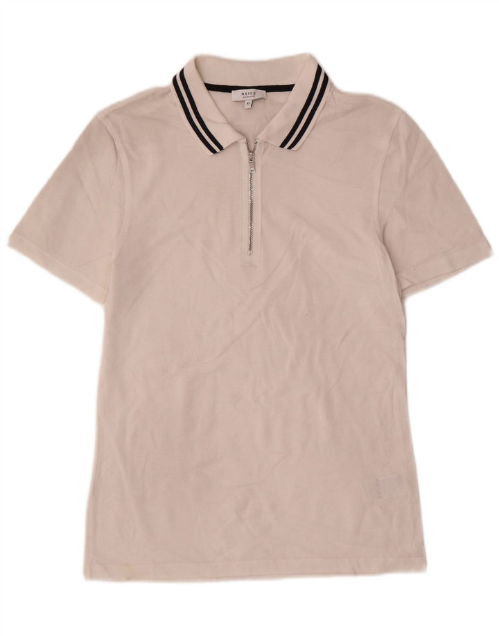 Reiss Herren Poloshirt XS Weiße Baumwolle