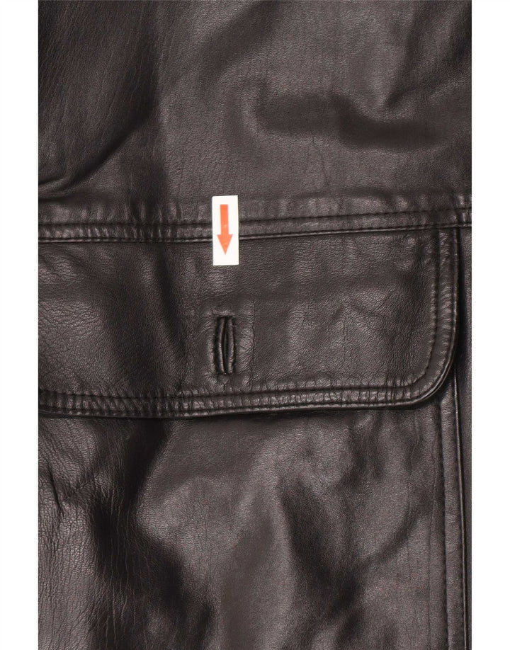 Fusaro Herren Lederjacke IT 48 Medium Schwarz