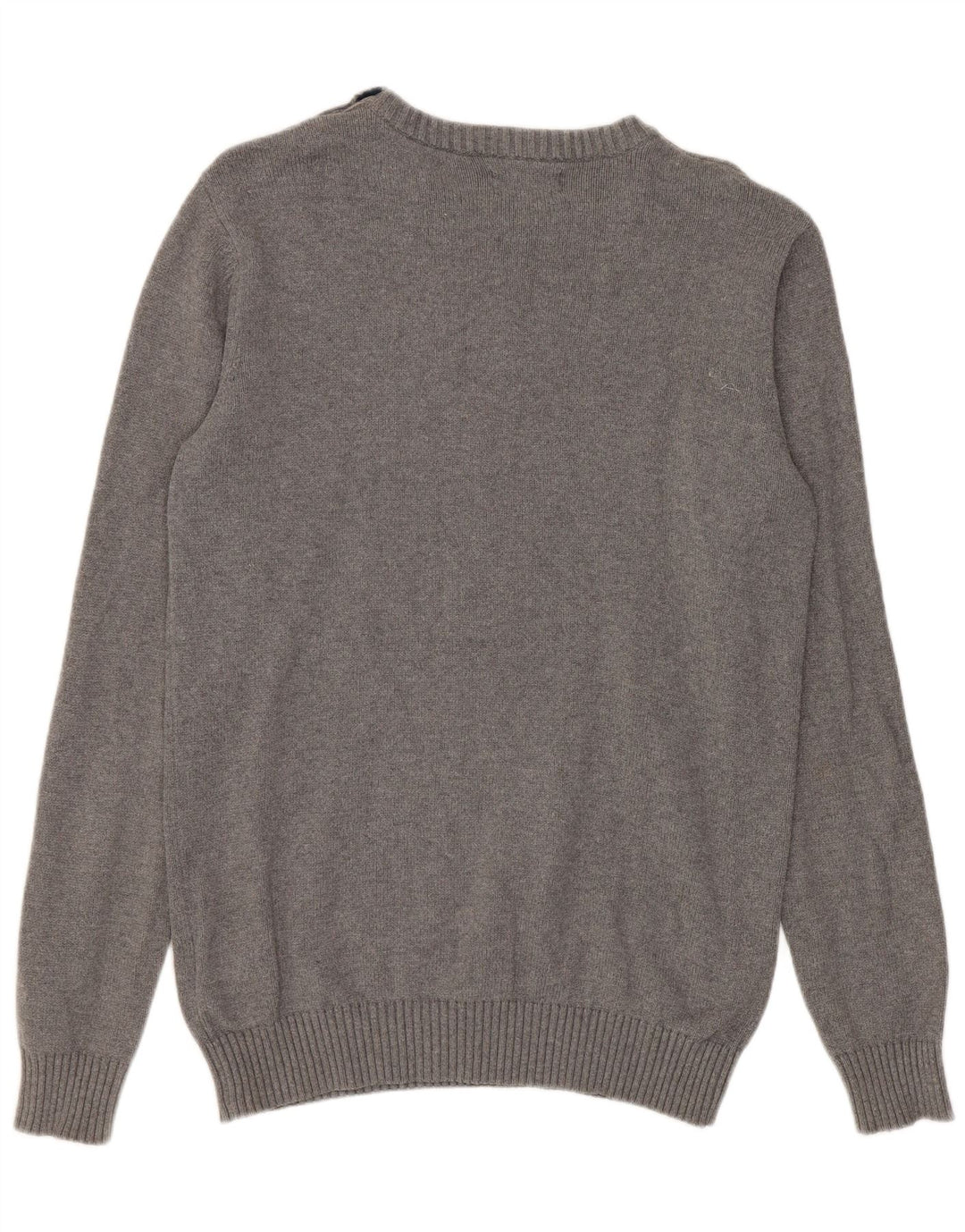 Jack & Jones Herren-Pullover mit U-Boot-Ausschnitt, Größe S, graue Baumwolle