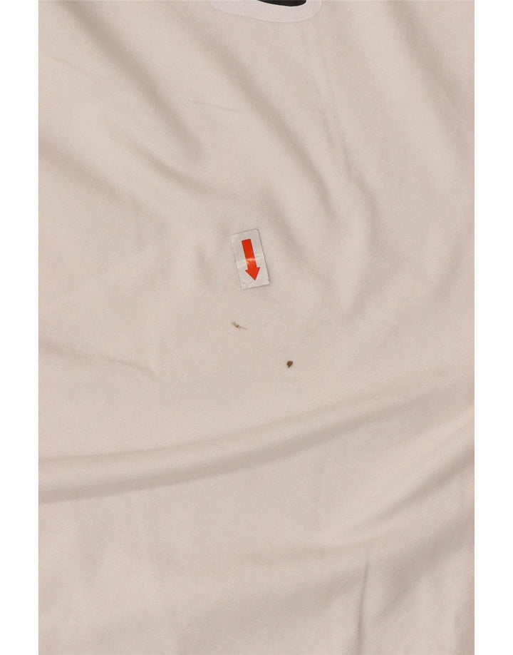 KAPPA Herren Grafik-T-Shirt-Oberteil XL aus weißer Baumwolle