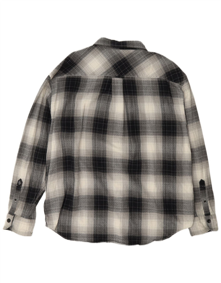 Gant Herren-Flanellhemd mit entspannter Passform, Größe 43/44, 17 XL, mehrfarbig kariert