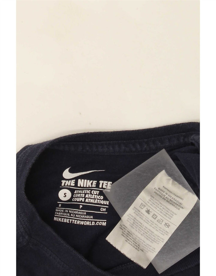 Nike Herren Athletic Cut T-Shirt Top Small Marineblau Baumwolle