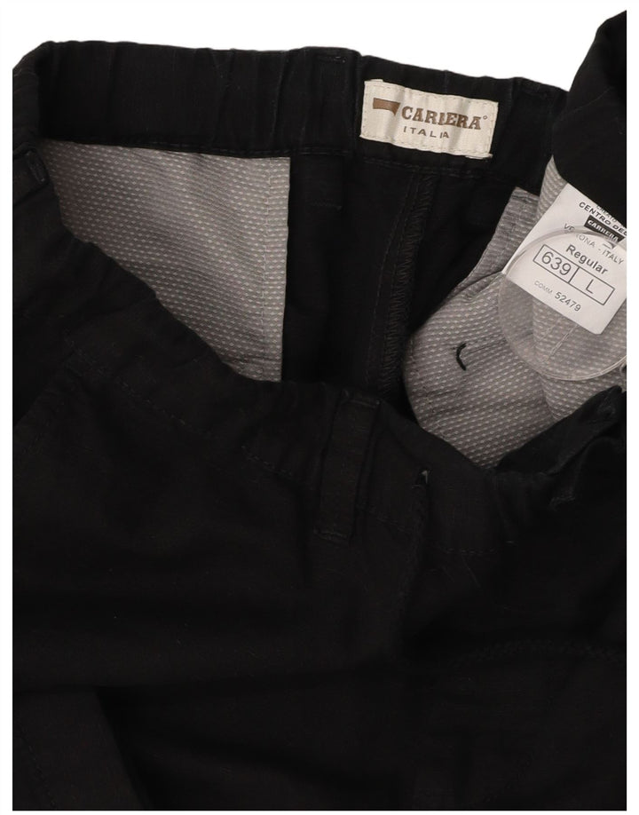 CARRERA Herren VERONA Chino-Shorts, Größe L, W36, schwarze Baumwolle