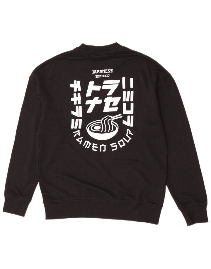 Jack & Jones Herren-Sweatshirt mit Grafik, mittelschwarz, Baumwolle