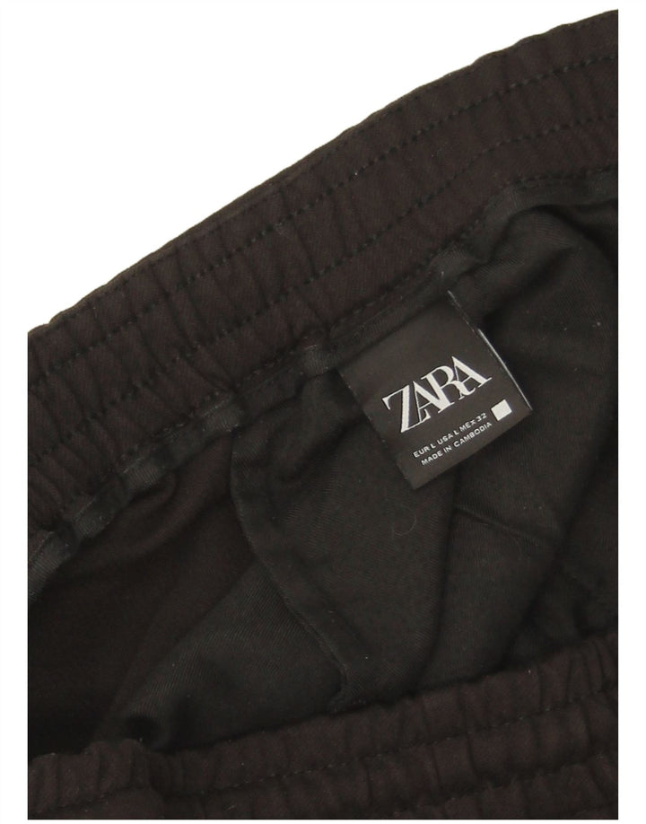 Zara Slim Chino-Hose für Herren, Größe L, W32, L27, Schwarz, Polyester
