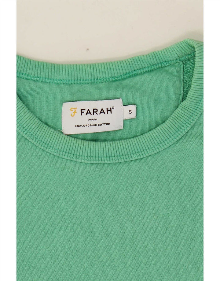 Farah Herren-Sweatshirt-Pullover, klein, grüne Baumwolle