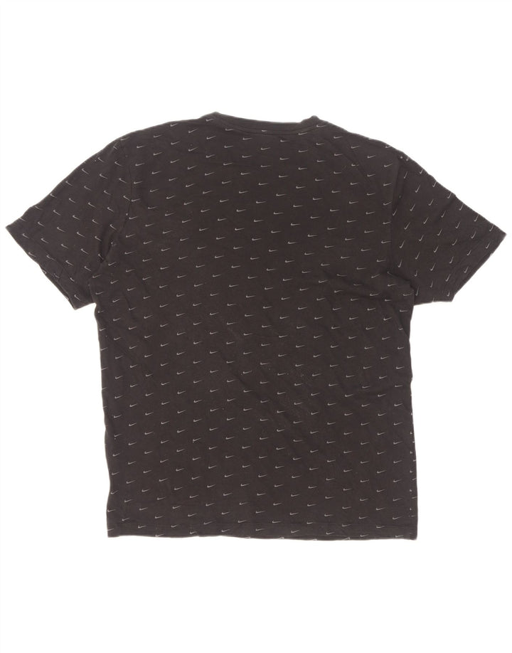 Nike Herren-T-Shirt mit Grafik, mittelgroß, schwarze Baumwolle