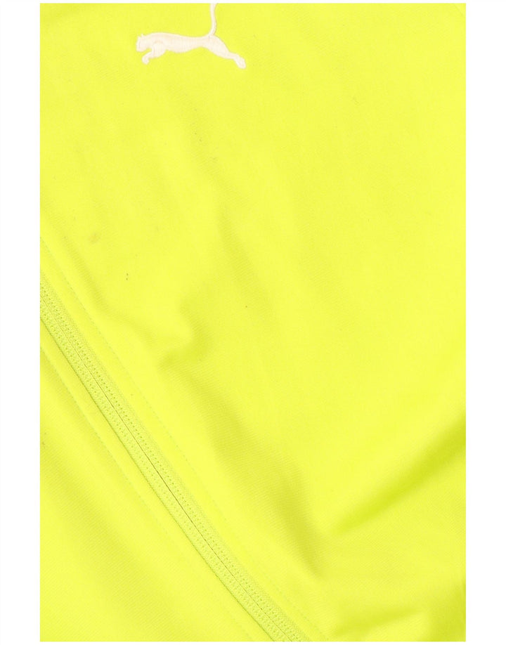 PUMA Jungen-Trainingsanzug, Top-Jacke, 15–16 Jahre, grünes Farbblock-Polyester