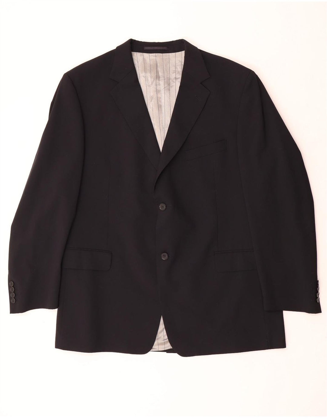 DOUGLAS Herren-Blazer mit 2 Knöpfen, UK 46 3XL, schwarzes Polyester