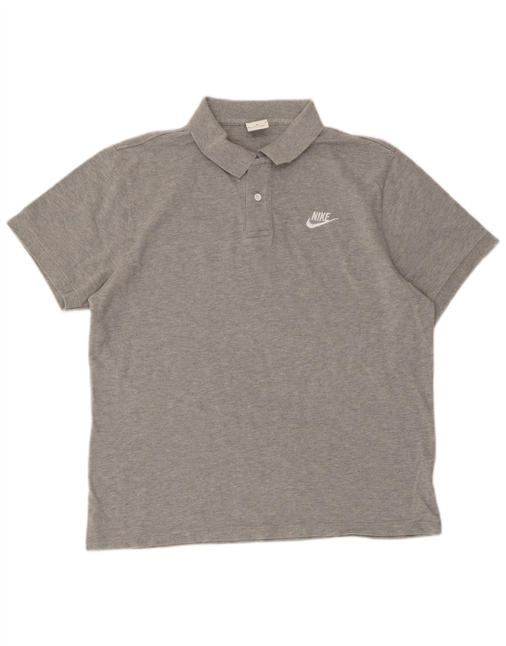 Nike Herren-Poloshirt, mittelgrau meliert