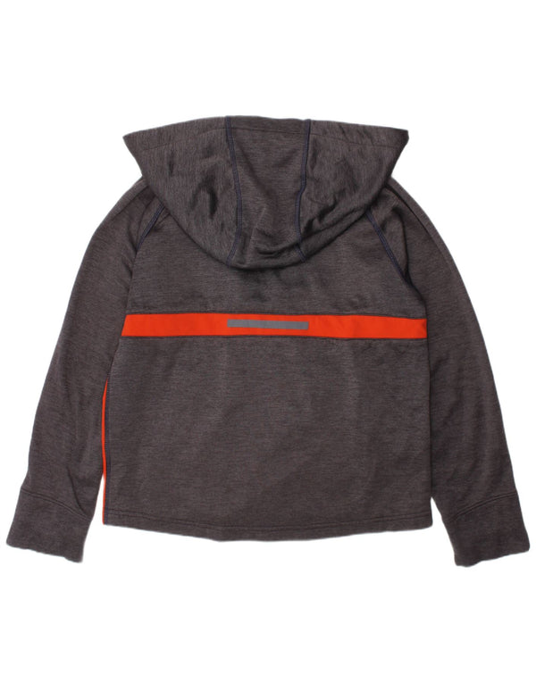 Russell Athletic Mädchen-Kapuzenpullover mit Reißverschluss, 7–8 Jahre, mittelgraues Polyester