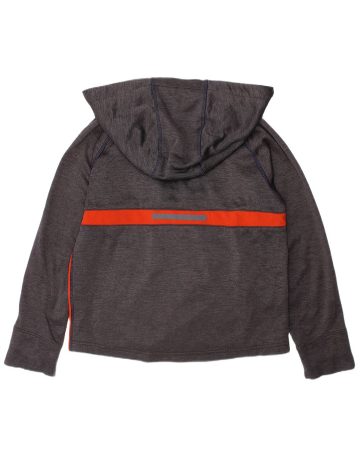 Russell Athletic Mädchen-Kapuzenpullover mit Reißverschluss, 7–8 Jahre, mittelgraues Polyester