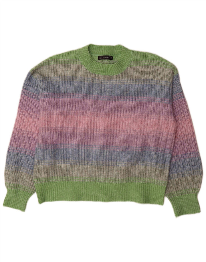 Marks & Spencer Damen-Pullover mit Rundhalsausschnitt, Gr. 14, mittelmehrfarbig