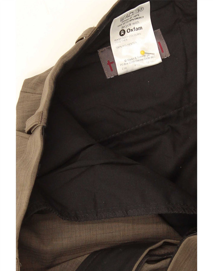 Gerade Herren-Chinohose von Marks & Spencer, W34, L31, Grau, Polyester