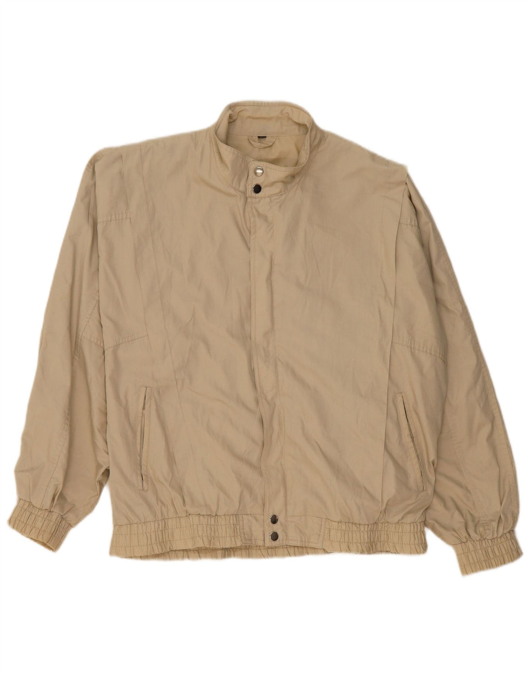 Vintage Herren Bomberjacke IT 52 XL Beige Polyester