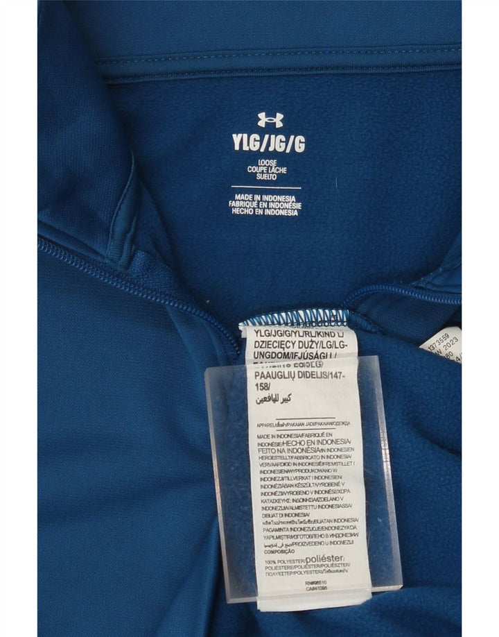 UNDER ARMOUR Jungen-Sweatshirt mit Reißverschluss am Hals, 11–12 Jahre, Größe L, Blau
