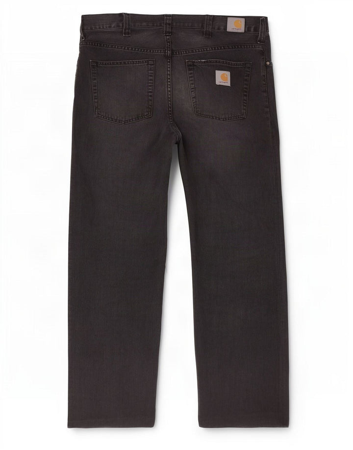 Carhartt Herren Straight Jeans W32 L30 Schwarze Baumwolle
