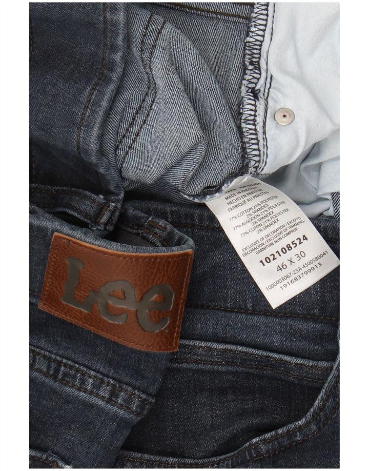 LEE Herren Relaxed Fit Straight Jeans W46 L30 Blaue Baumwolle
