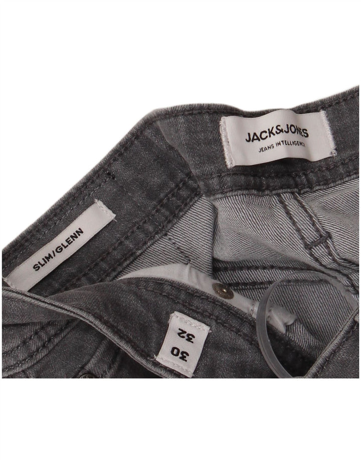 JACK & JONES Herren GLENN Slim Jeans W30 L32 Graue Baumwolle