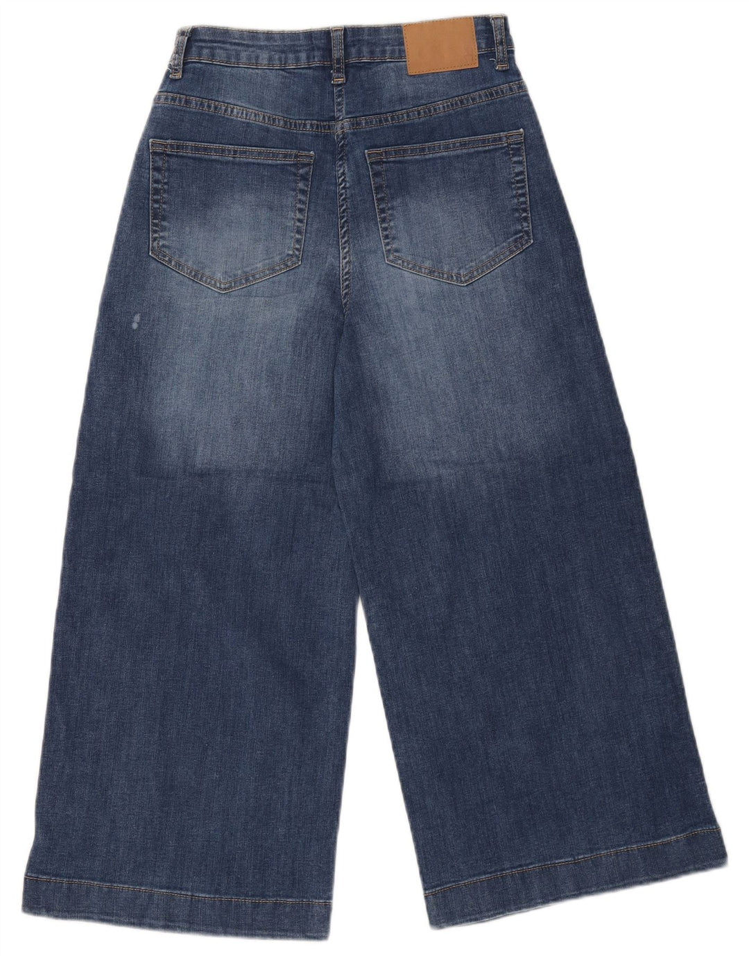 FRENCH CONNECTION Capri-Jeans mit weitem Bein für Damen, UK 8, Größe S, W26, L22, Blau