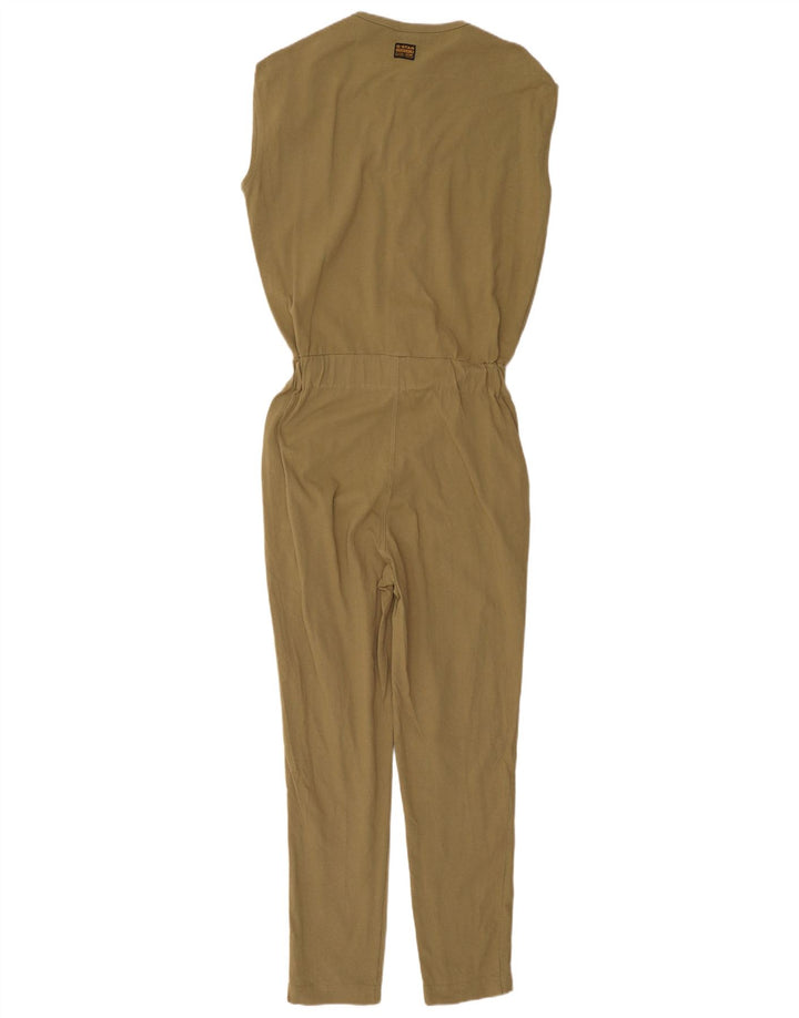 G-STAR Damen Übergroßer ärmelloser Overall UK 6 XS Khaki Baumwolle
