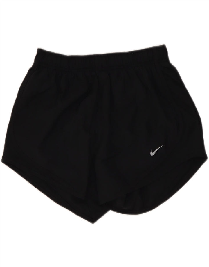 NIKE Damen Dri Fit Sport Shorts UK 10 Small Schwarz Polyester