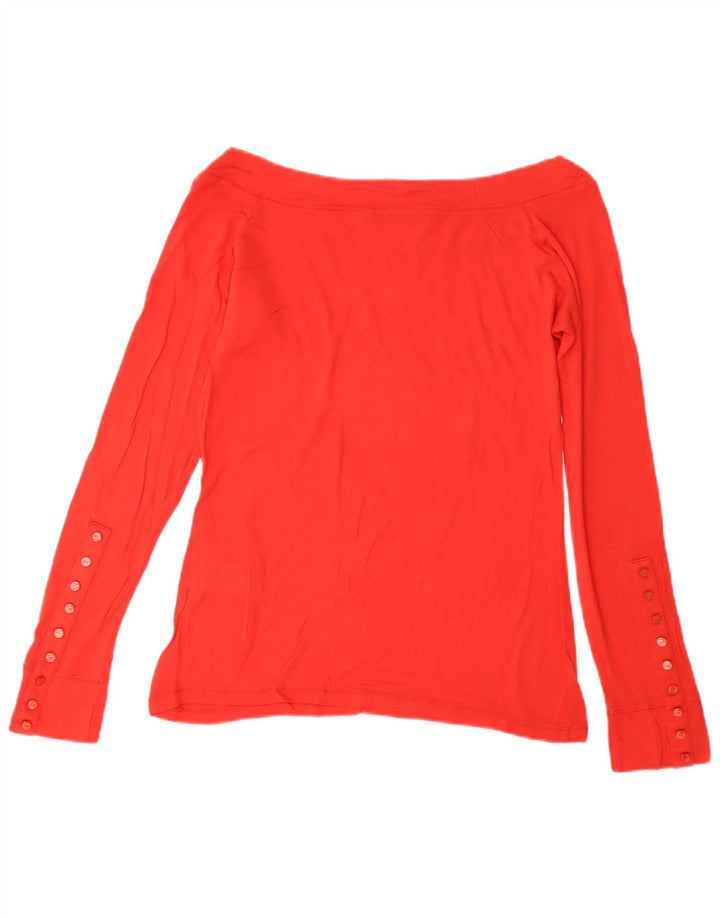 Liu Jo Damen Crop Graphic Top Langarm IT 44 Mittelrot