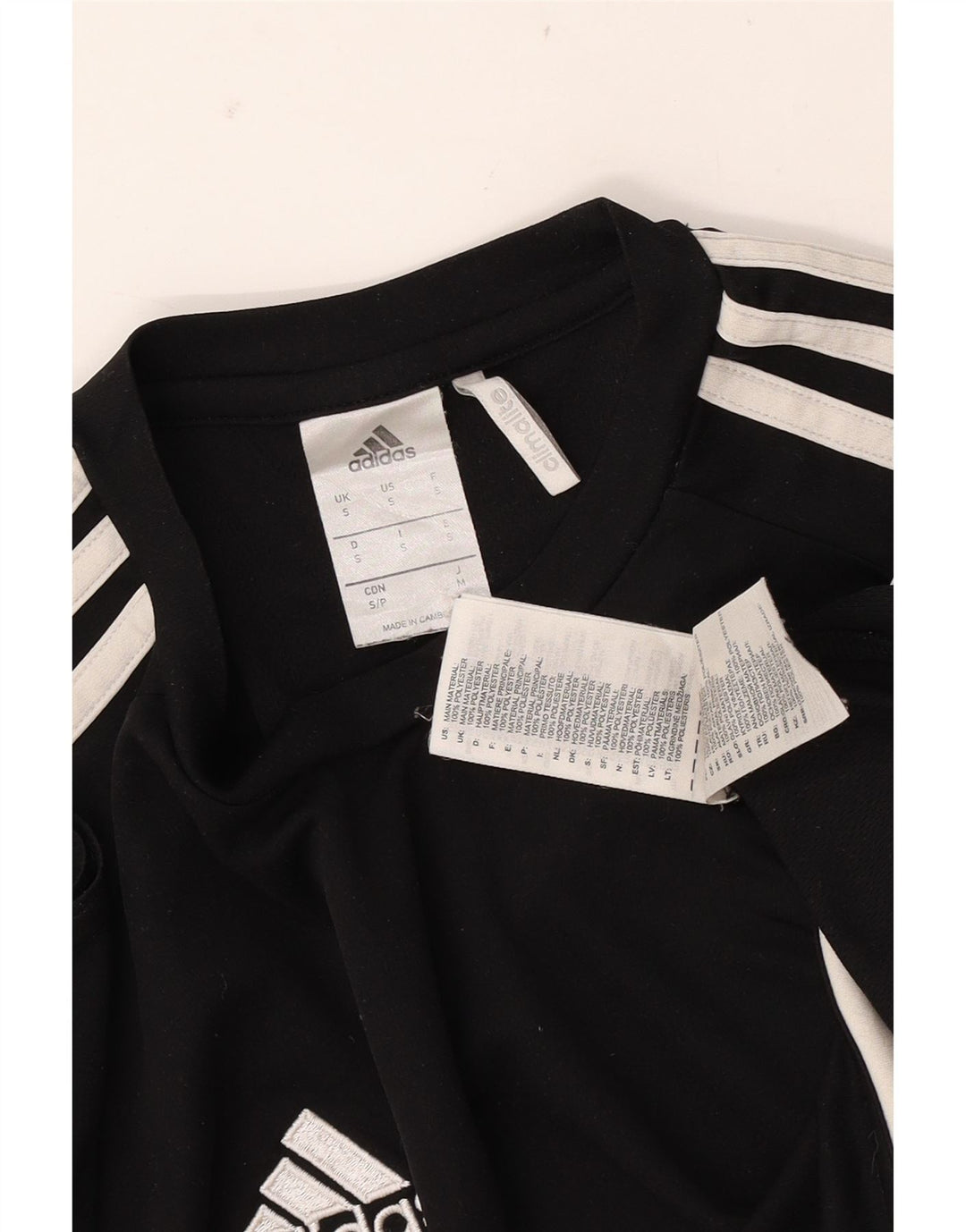 ADIDAS Herren Climalite T-Shirt Top Small Schwarz Colourblock Polyester