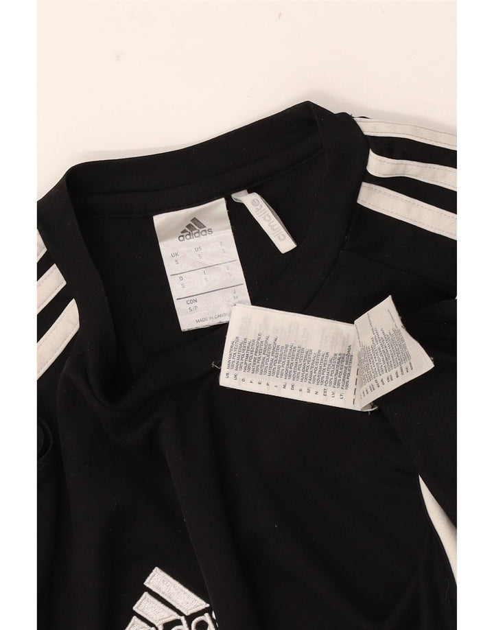 ADIDAS Herren Climalite T-Shirt Top Small Schwarz Colourblock Polyester