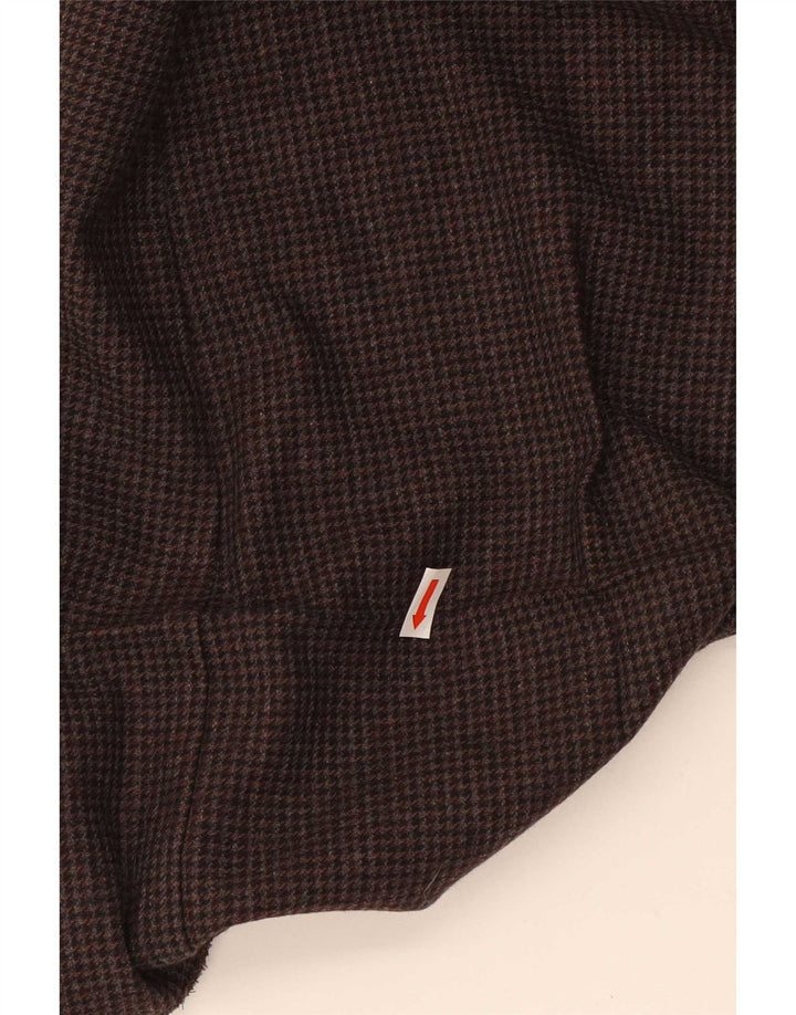 Max & Co. Zweiteiliger Damenanzug, UK 10, Größe S, W27, L31, braune Wolle mit Hahnentrittmuster
