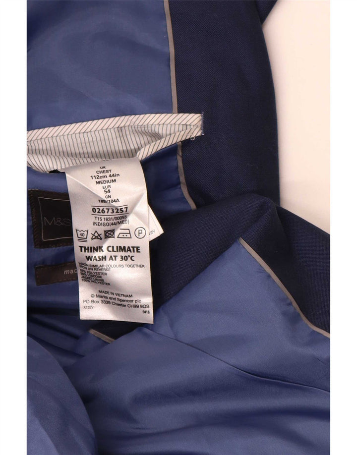 Marks & Spencer Herren-Blazer mit 2 Knöpfen, UK 44, XL, Marineblau, klassisch