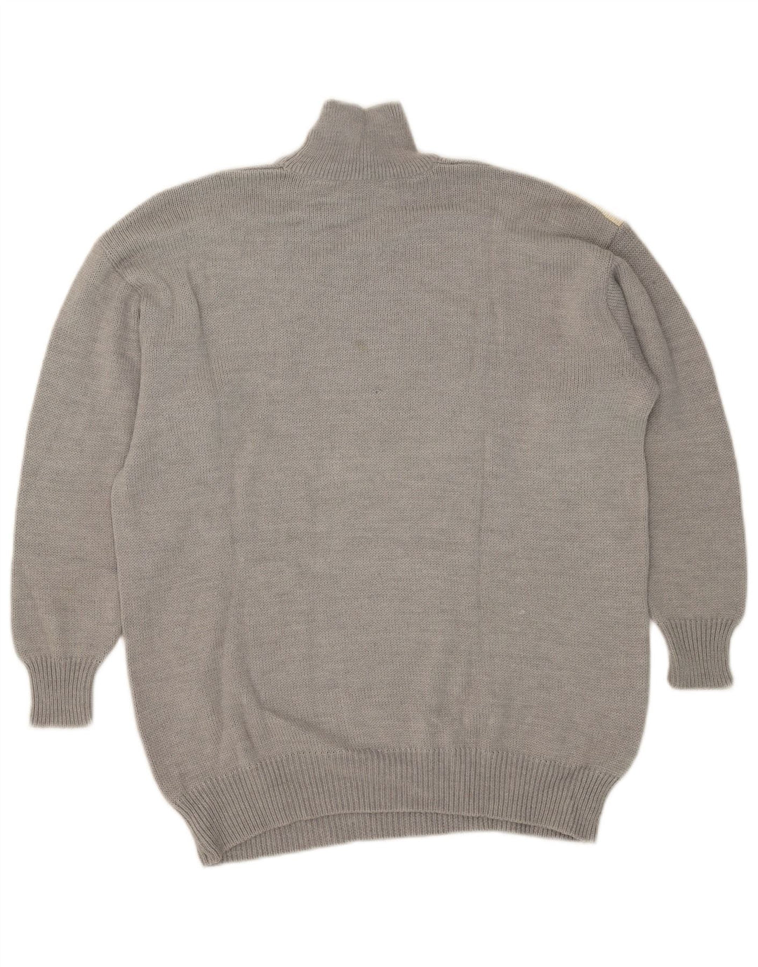 VELENO Herren-Pullover mit Rollkragen, groß, graue Argyle-/Diamantwolle